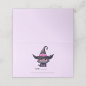 魔女の帽子をかぶったかわいい黒猫|過去記事 プレイスカード (外部開封)