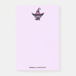 魔女の帽子をかぶったかわいい黒猫|過去記事 ポストイット