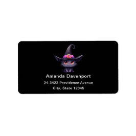 魔女の帽子をかぶったかわいい黒猫|過去記事 ラベル