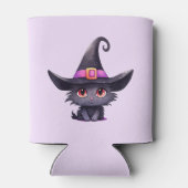 魔女の帽子をかぶったかわいい黒猫|過去記事 缶クーラー (裏面)