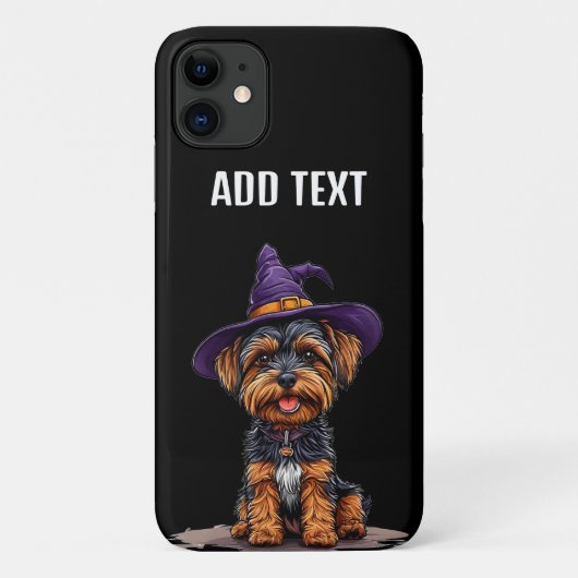 魔女の帽子をかぶった明るいハロウィン犬 Case-Mate iPhoneケース (裏面)