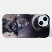 魔女の帽子をかぶった黒いハロウィーン猫 Case-Mate iPhoneケース (裏面 (横))