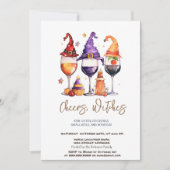 魔女の帽子カクテル ハロウィンパーティーの招待状 招待状 (正面)