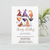 魔女の帽子カクテル ハロウィンパーティーの招待状 招待状 (スタンド正面)