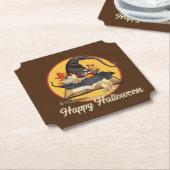 魔女の帽子&スペルブックハロウィーン ペーパーコースター (アングル)