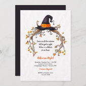 魔女の帽子 ハロウィンパーティーの招待状 招待状 (正面/裏面)