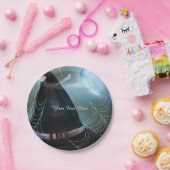 魔女の幽霊の夜 ハロウィンパーティープレート ペーパープレート (パーティー)