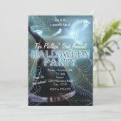 魔女の幽霊の夜 ハロウィンパーティー招待状 招待状 (スタンド正面)