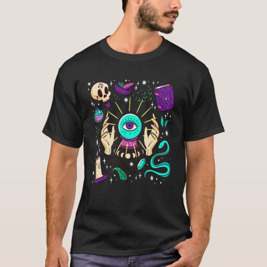 魔女の必需品オカルト密教クリスタルウィッチー Tシャツ (正面)