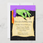 魔女の手と紙ハロウィーン招待状 招待状 (正面)