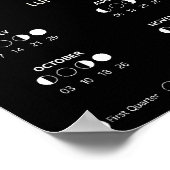 魔女の手帖 月の暦 天体 月相 カレンダー ポスター (角)