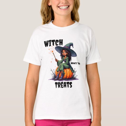 魔女の扱い方！ハロウィン Tシャツ (正面)