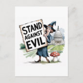 魔女の抗議が悪に立つ ポストカード (正面)