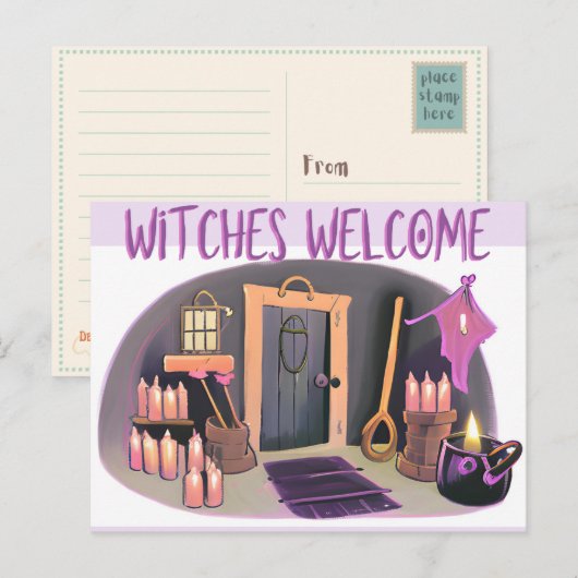 魔女の歓迎 ポストカード (正面/裏面)