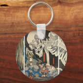 魔女の滝夜叉と骸骨妖怪 キーホルダー (正面)