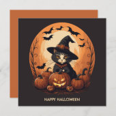 魔女の猫ハロウィン シーズンカード (正面/裏面)