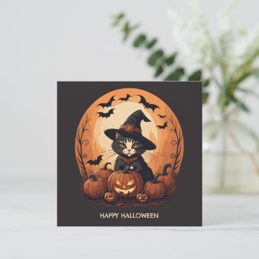魔女の猫ハロウィン シーズンカード (スタンド正面)