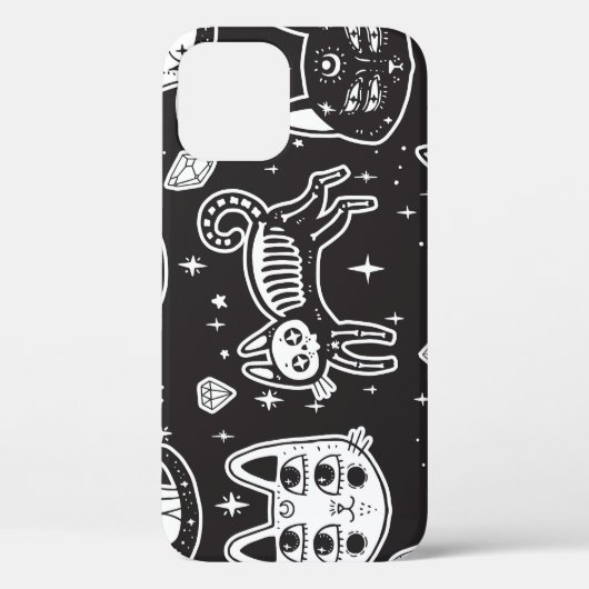 魔女の猫:ヴィンテージ隔離イラストレーション Case-Mate iPhoneケース (裏面)