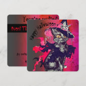 魔女の猫 招待状 (正面/裏面)