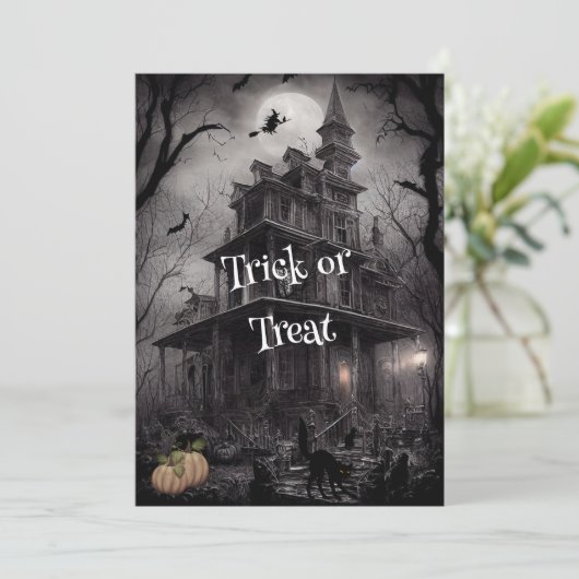 魔女の用心ハローウィンパーティ招待状 招待状 (スタンド正面)