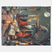 魔女の男 フリースブランケット (正面(横))