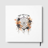 魔女の白いスクエアなウィッ チー ブライダルシャワーのゲストブック ゲストブック (裏面)