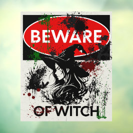 魔女の看板に用心 ウィンドウサイン