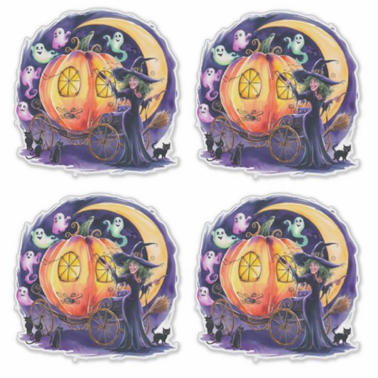 魔女の真夜中の乗り物 シール (正面)