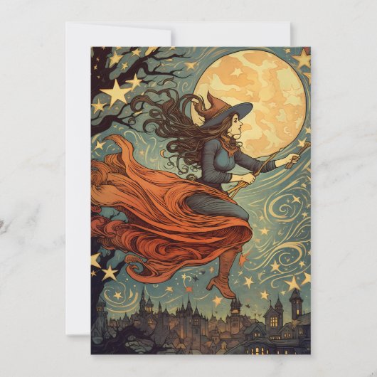 魔女の真夜中の飛行 招待状 (正面)