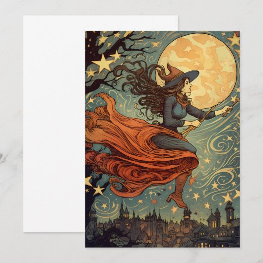 魔女の真夜中の飛行 招待状 (正面/裏面)