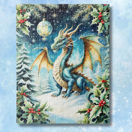魔女の竜のクリスマスと月桂樹 ジグソーパズル