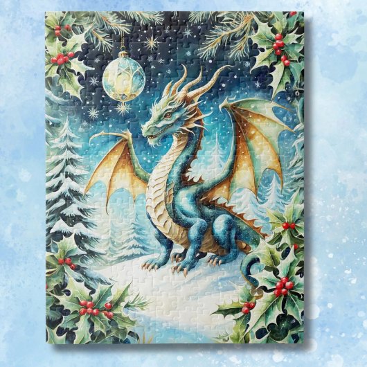 魔女の竜のクリスマスと月桂樹 ジグソーパズル