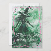 魔女の素敵な誕生日 グリーン魔女の絵の誕生日 招待状 (裏面)