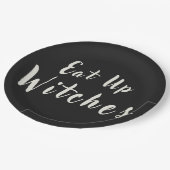 魔女の結婚 ハロウィン ブラック チック ペーパープレート (アングル)