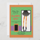 魔女の脚ハロウィーン 招待状 (正面)