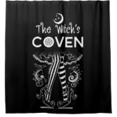 魔女の臆病な魔女の脚ハロウィーン シャワーカーテン (正面)