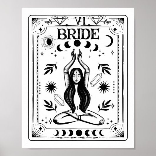魔女の花嫁コベン タロット 天体 ゴシック バチェラー ポスター (正面)
