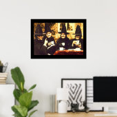 魔女の茶パーティー – 色 ポスター (ホームオフィス)