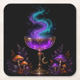 魔女の薬ゴシックポーションハロウィンカクテル スクエアペーパーコースター