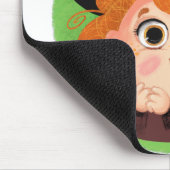 魔女の衣装を着たかわいい女の子 マウスパッド (コーナー)