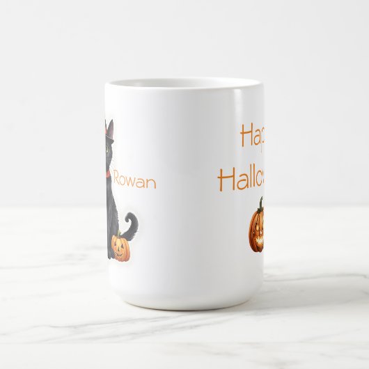 魔女の衣装を着た猫 コーヒーマグカップ (中央)