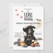 魔女の誕生日パーティー招待状 招待状 (正面)