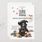 魔女の誕生日パーティー招待状 招待状 (正面/裏面)