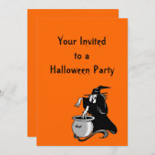 魔女の調合 ハロウィンパーティーの招待状 招待状 (正面/裏面)
