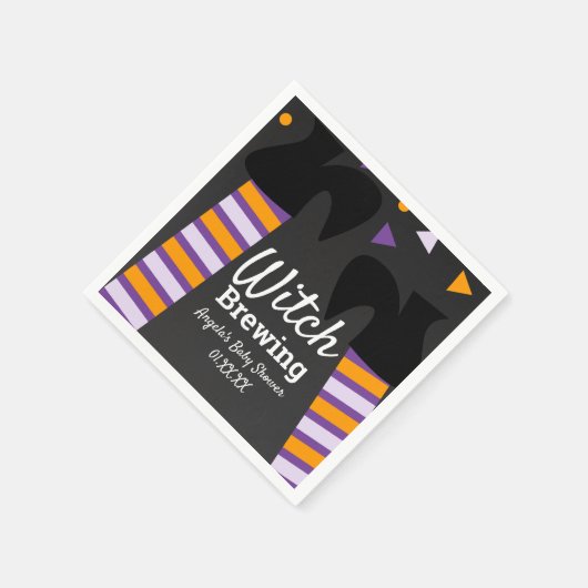 魔女の足のハロウィン ベビーシャワー コスチューム スタンダードカクテルナプキン (角)