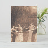 魔女の輪 ヴィンテージの女性が踊る 招待状 (スタンド正面)