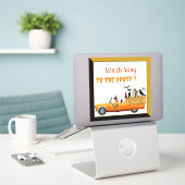 魔女の通る道 ハロウィンパーティー ねこ こうもり フクロウ シール (デスク上のノートパソコン)