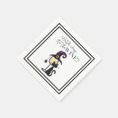 魔女の道がキュートおもしろい スタンダードカクテルナプキン (角)