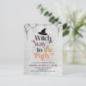 魔女の道へパーティーハロウィーン招待状はがき シーズンポストカード (スタンド正面)
