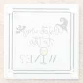 魔女の道ワインカワイイおもしろいトウィッチハット ガラスコースター (裏面)